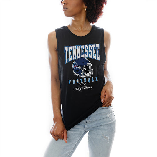 Women's Gameday Couture Black Tennessee Titans Preseason Opener Racerback Tank Top