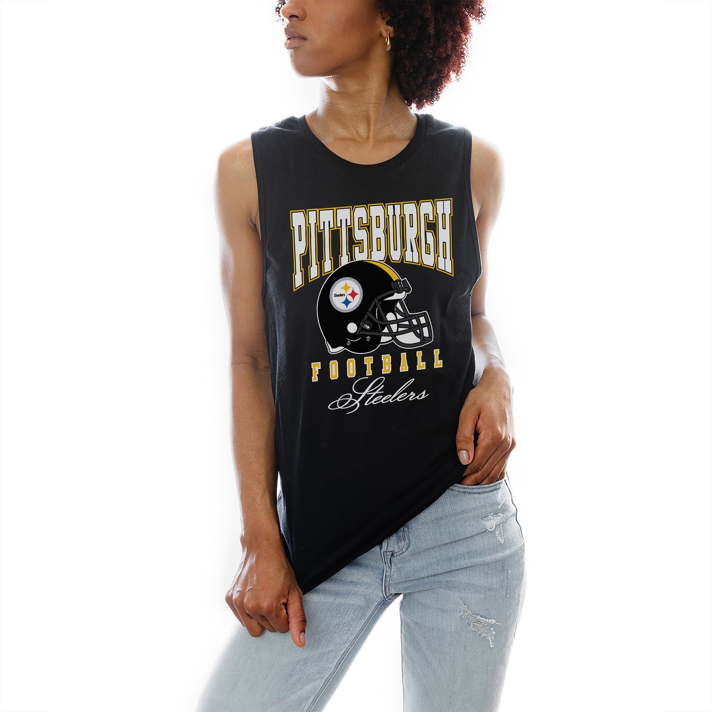 Women's Gameday Couture Black Pittsburgh Steelers Preseason Opener Racerback Tank Top