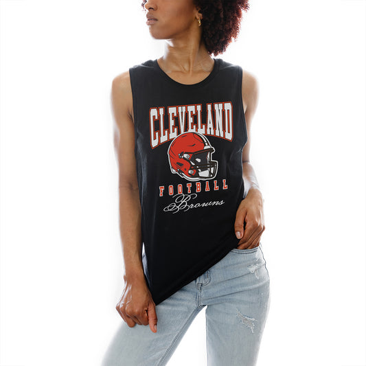 Women's Gameday Couture Black Cleveland Browns Preseason Opener Racerback Tank Top