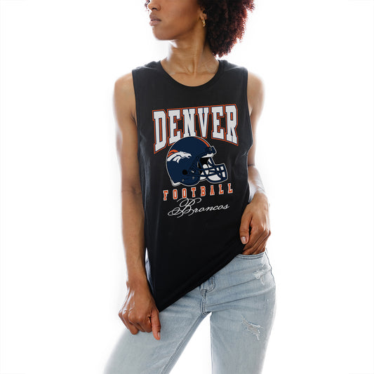 Women's Gameday Couture Black Denver Broncos Preseason Opener Racerback Tank Top