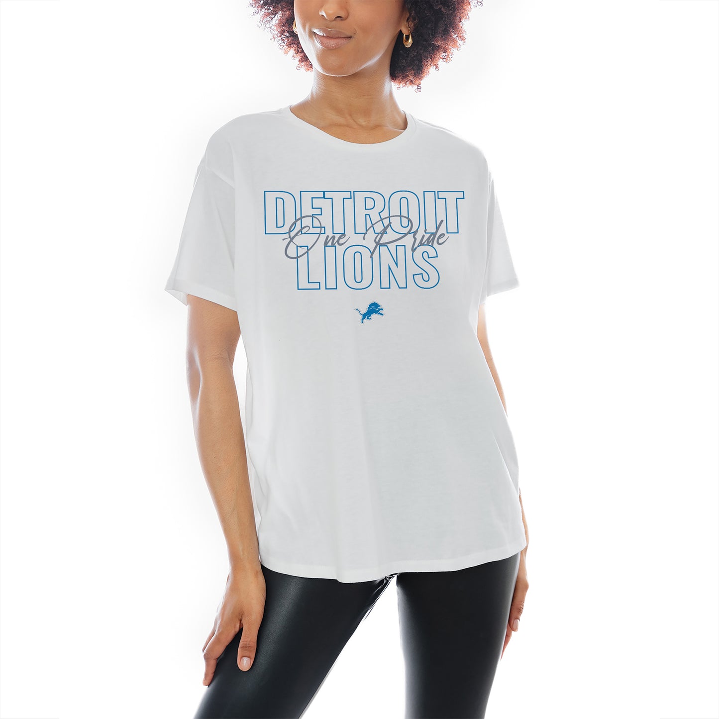 Women's Gameday Couture White Detroit Lions No Limits Flowy T-Shirt