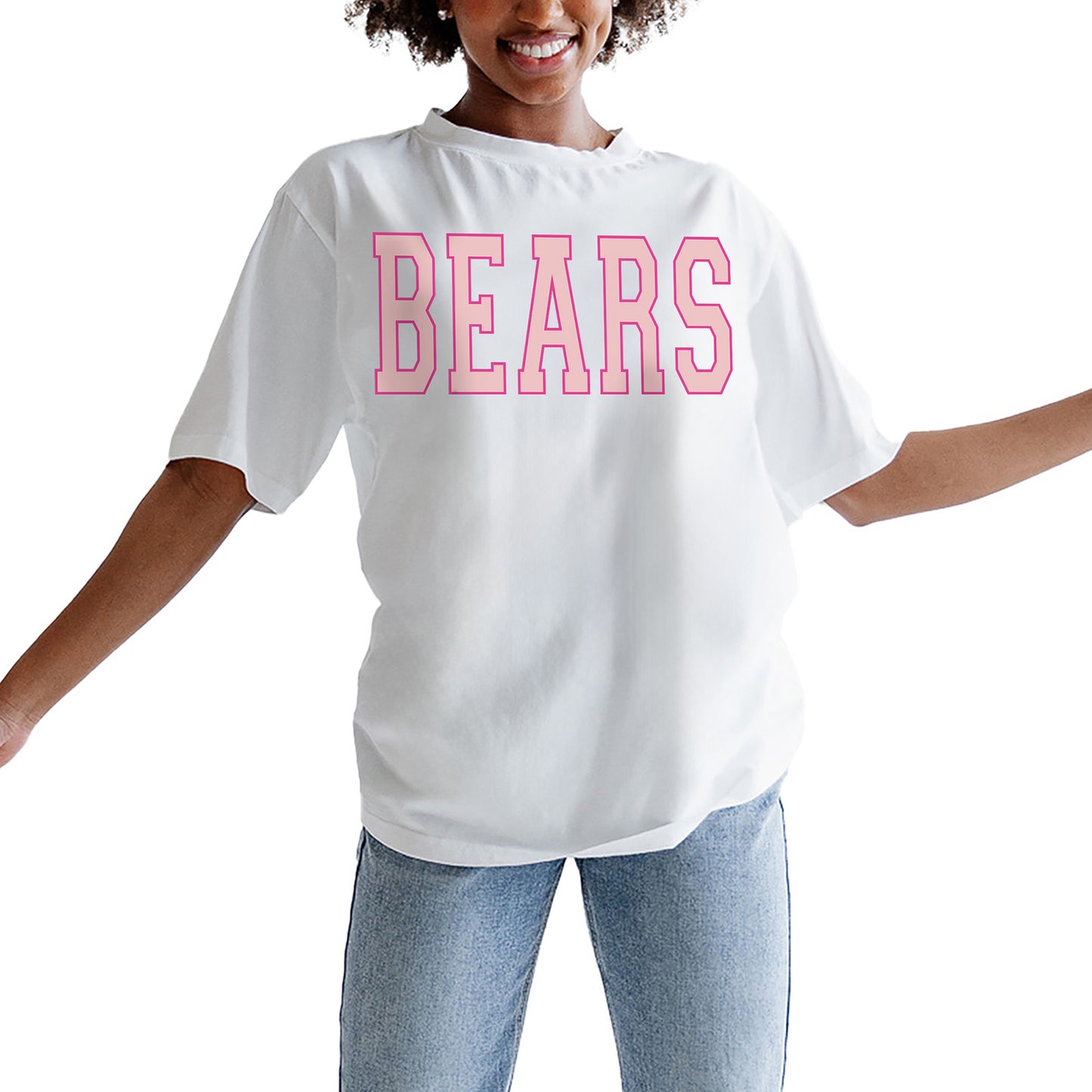 Women's Gameday Couture Oatmeal Chicago Bears On Point Oversized T-Shirt