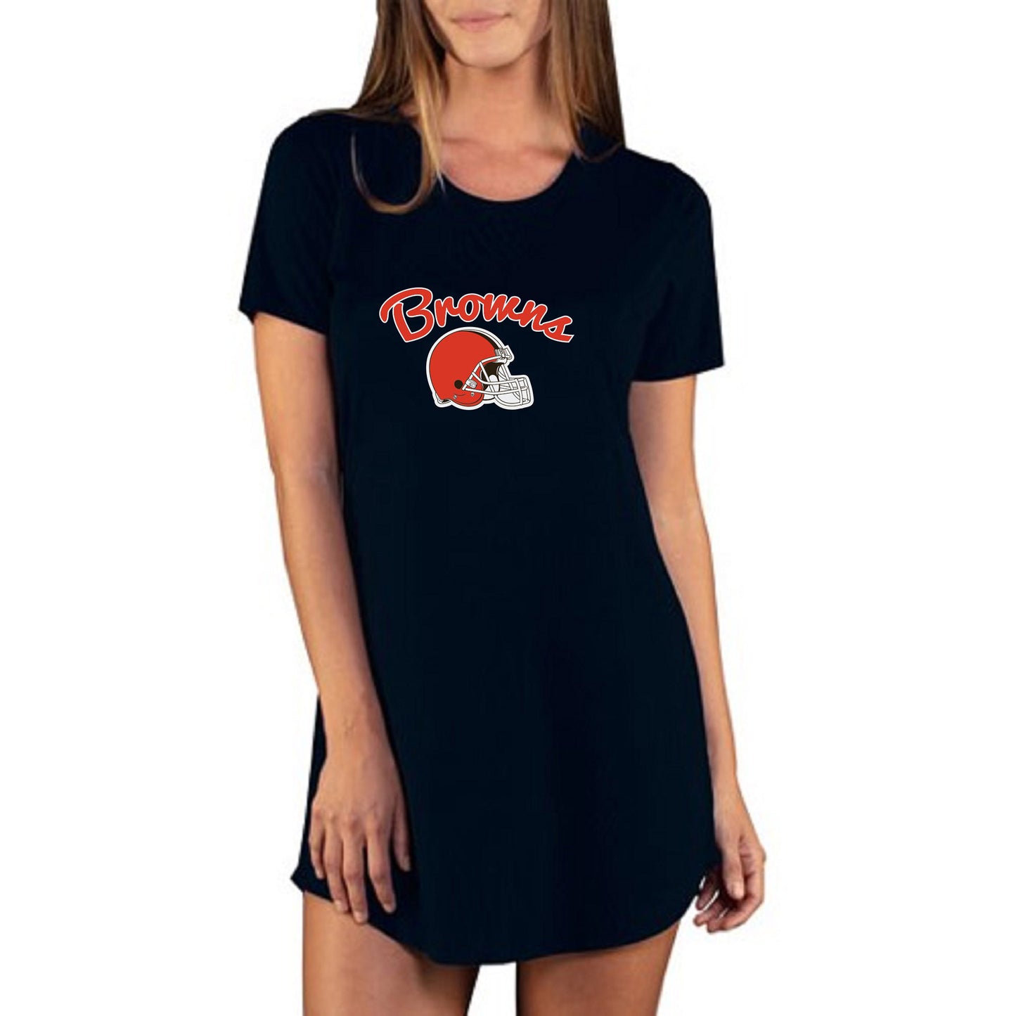 Women's Concepts Sport Black Cleveland Browns Marathon Nightshirt