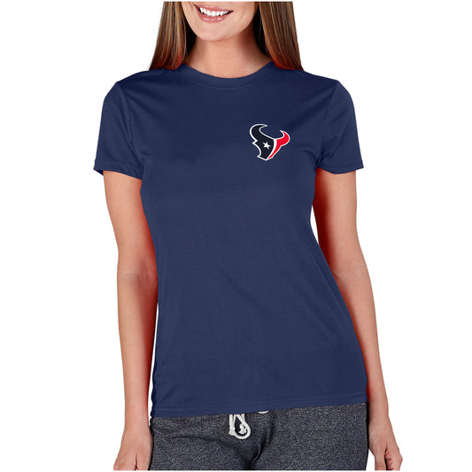 Women's Concepts Sport Navy Houston Texans Marathon T-Shirt