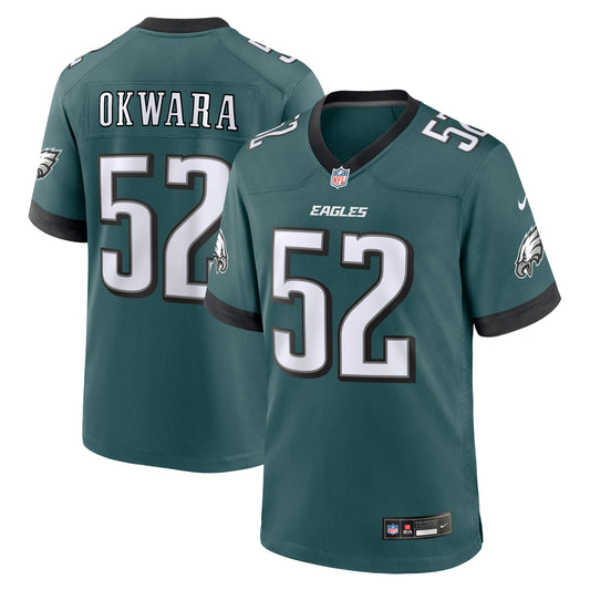 Men's Nike Julian Okwara Midnight Green Philadelphia Eagles Game Jersey