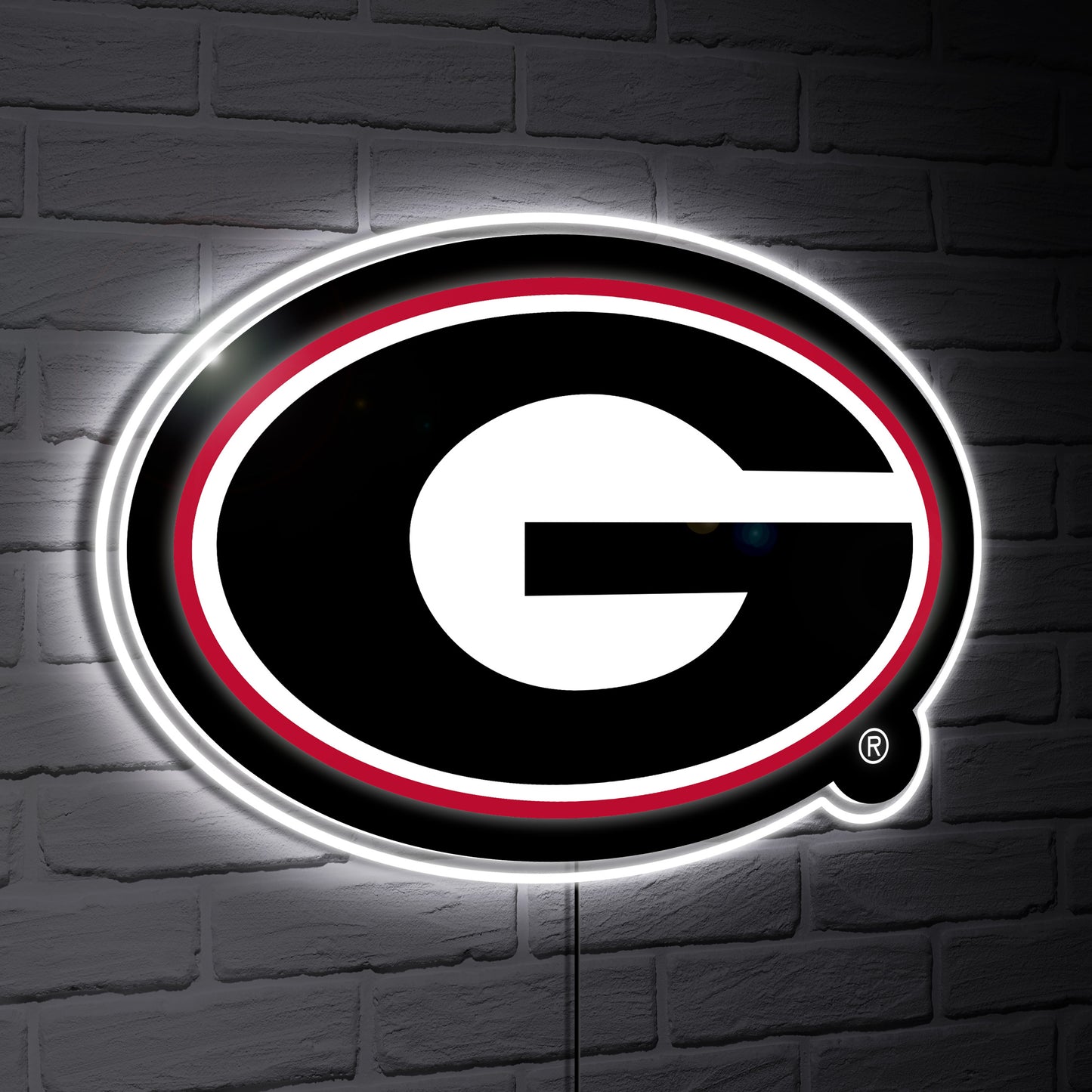 Georgia Bulldogs LED Team Logo Shaped Lighted Wall Sign