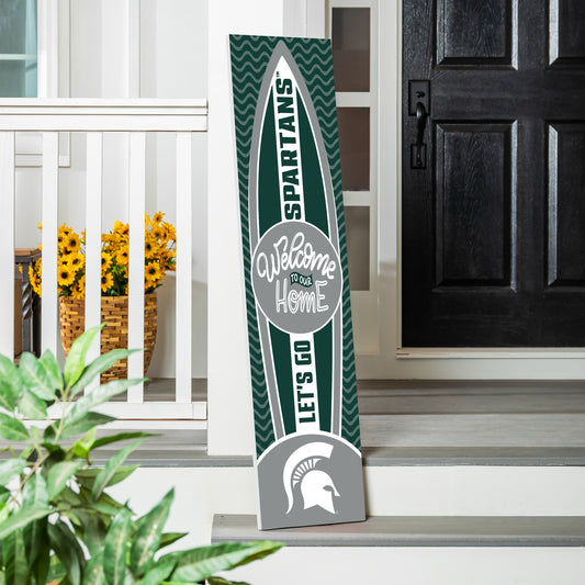 Michigan State Spartans 47" Surfboard Summer Porch Leaner Welcome Wall Sign