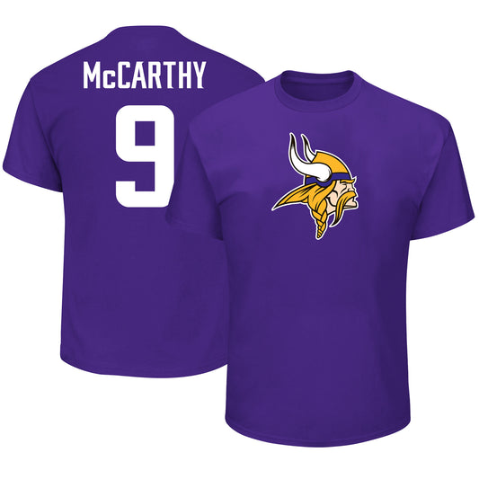 Men's Fanatics J.J. McCarthy Purple Minnesota Vikings 2024 NFL Draft First Round Pick Big & Tall Name & Number T-Shirt