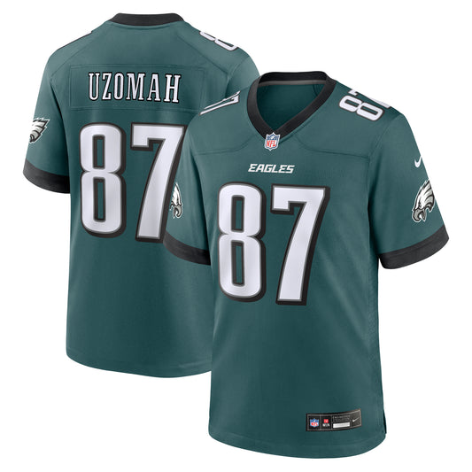 Men's Nike C.J. Uzomah Midnight Green Philadelphia Eagles Team Game Jersey