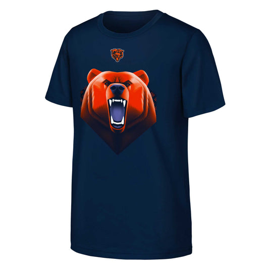 Youth Navy Chicago Bears Draft Illustration T-Shirt