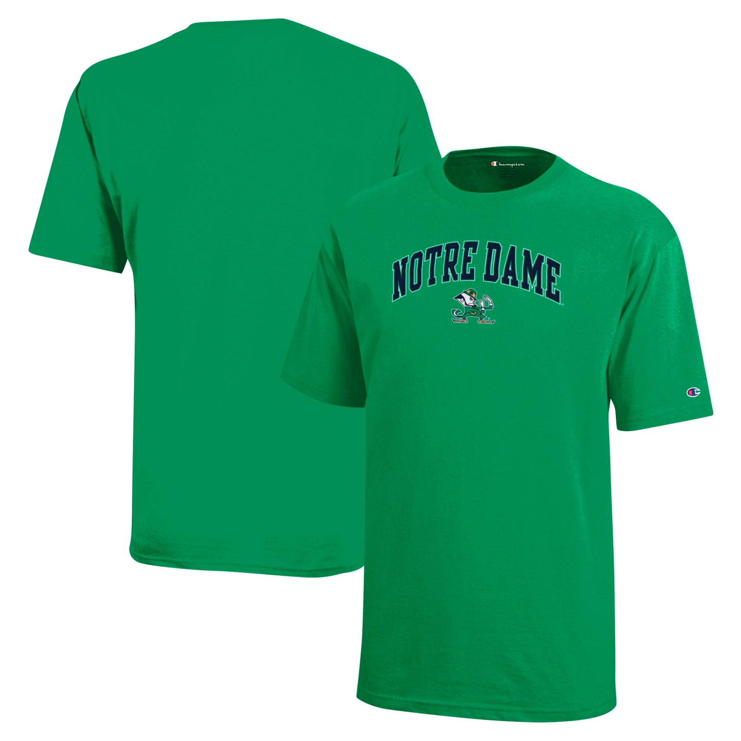 Youth Champion Green Notre Dame Fighting Irish Arch Over Logo T-Shirt