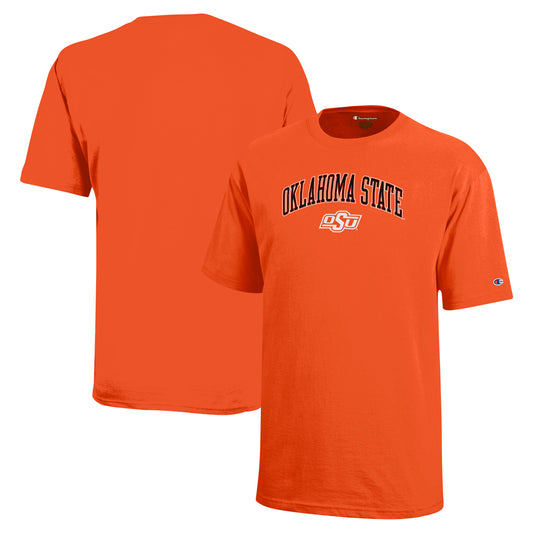 Youth Champion Orange Oklahoma State Cowboys Arch Over Logo T-Shirt