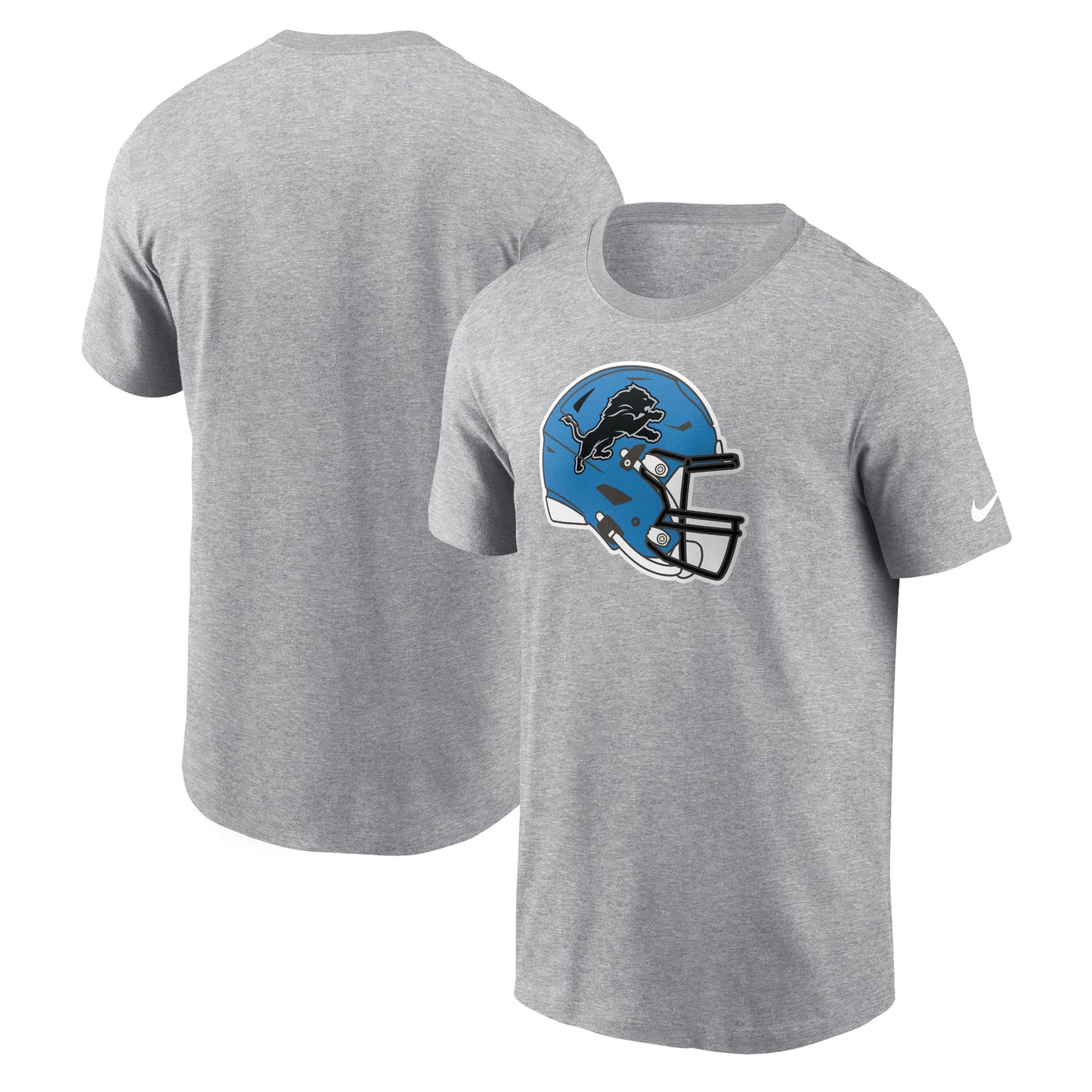 Men's Nike Heather Gray Detroit Lions Essential Logo T-Shirt