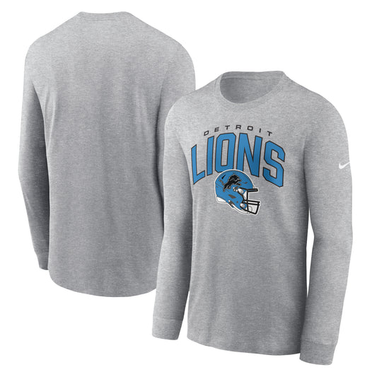 Men's Nike Heather Gray Detroit Lions Essential Long Sleeve T-Shirt