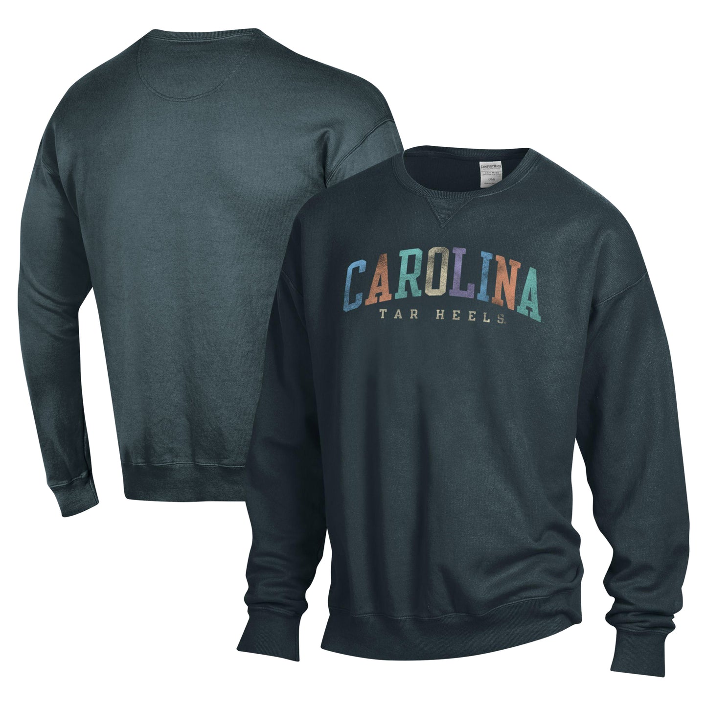 Unisex ComfortWash Gray North Carolina Tar Heels Oversized Pullover Sweatshirt