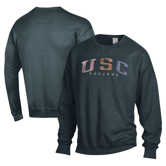 Unisex ComfortWash Gray USC Trojans Oversized Pullover Sweatshirt