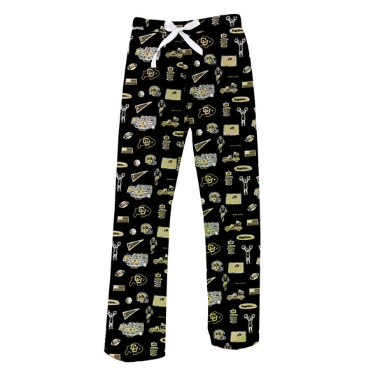 Women's Vive La Fete Black Colorado Buffaloes Impressions Lounge Pants