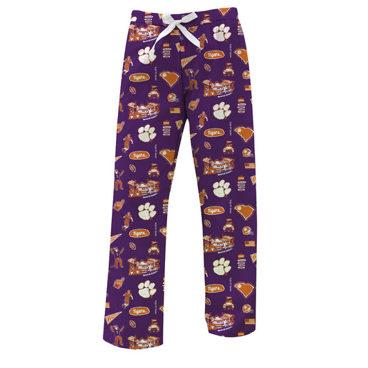 Women's Vive La Fete Purple Clemson Tigers Impressions Lounge Pants