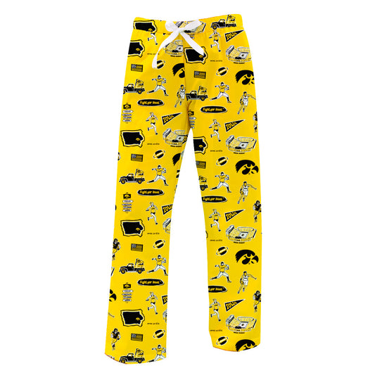 Women's Vive La Fete Gold Iowa Hawkeyes Impressions Lounge Pants