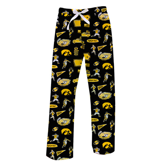 Women's Vive La Fete Black Iowa Hawkeyes Impressions Lounge Pants