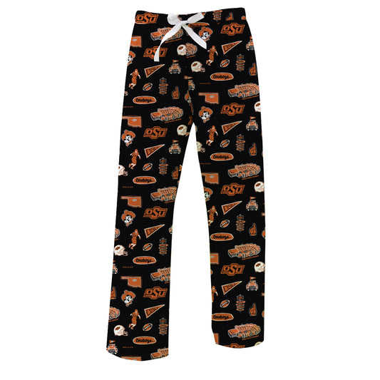 Women's Vive La Fete Black Oklahoma State Cowboys Impressions Lounge Pants