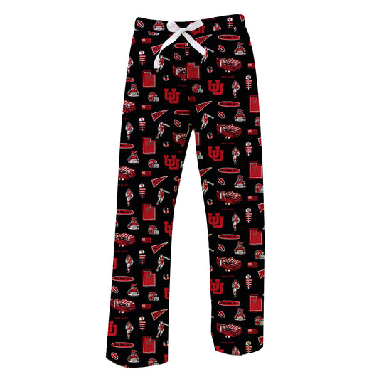 Women's Vive La Fete Black Utah Utes Impressions Lounge Pants