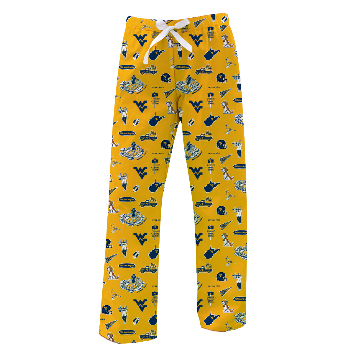 Women's Vive La Fete Gold West Virginia Mountaineers Impressions Lounge Pants