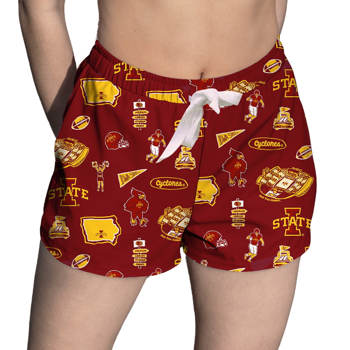 Women's Vive La Fete Cardinal Iowa State Cyclones Impressions Artwork Lounge Shorts