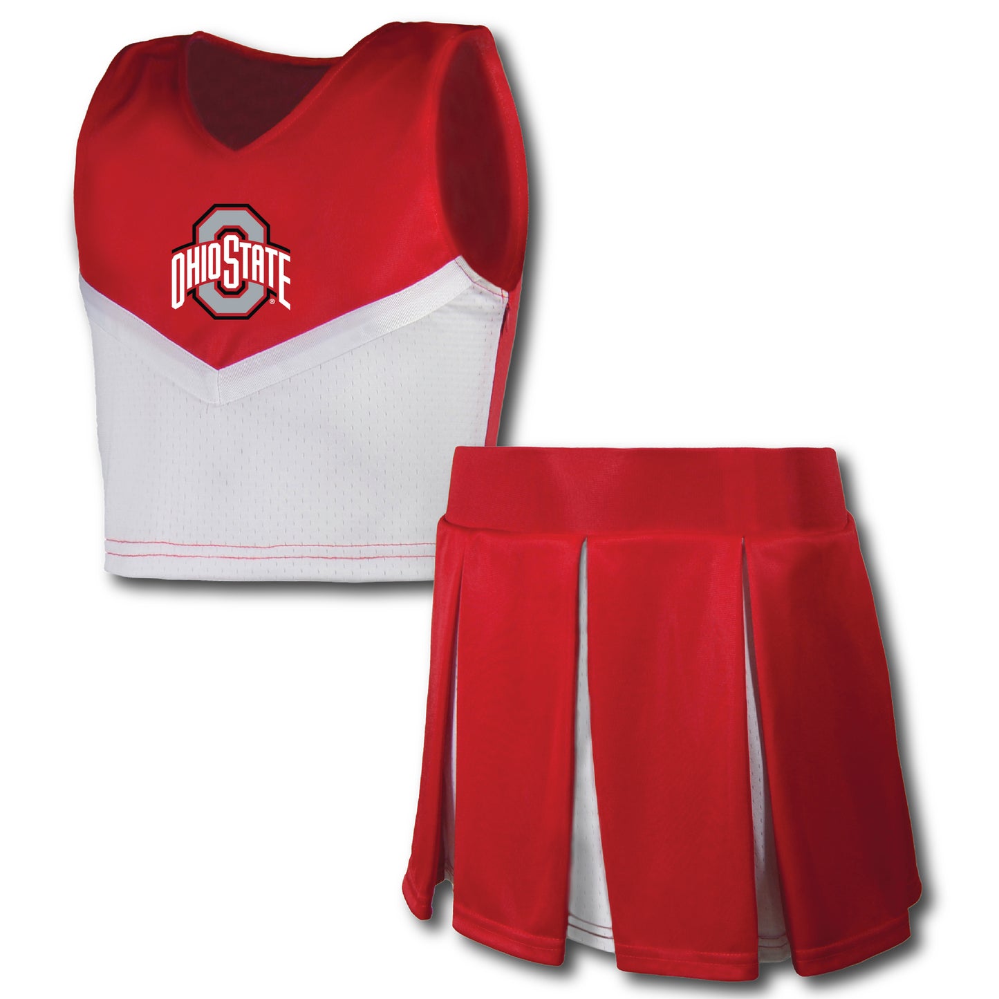 Girls Youth Garb Scarlet Ohio State Buckeyes Cheerleader Top & Skirt Set