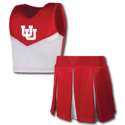 Girls Youth Garb Red Utah Utes Cheerleader Top & Skirt Set