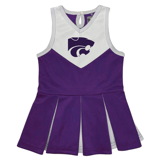 Girls Toddler Garb Purple Kansas State Wildcats Cheerleader Dress