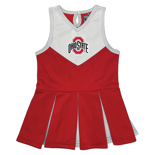 Girls Toddler Garb Scarlet Ohio State Buckeyes Cheerleader Dress