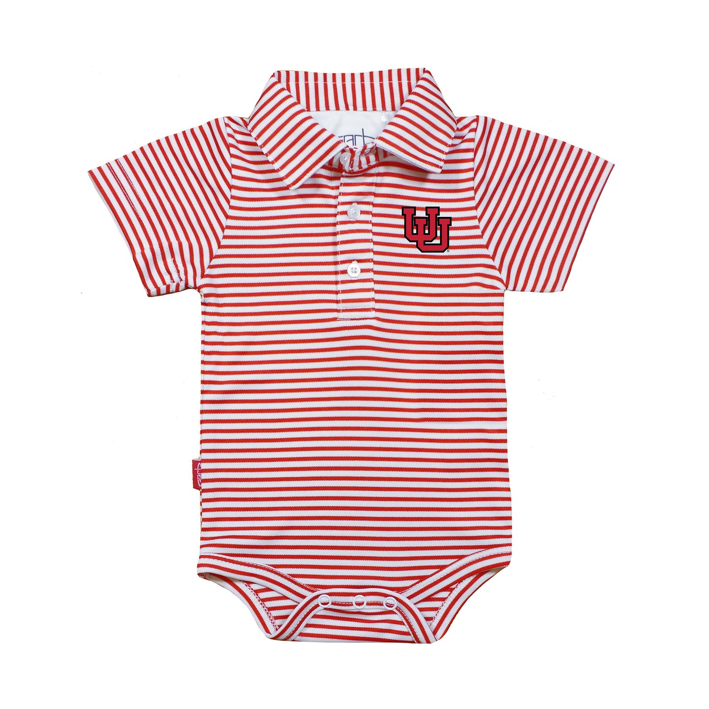 Infant Garb Red/White Utah Utes Carson Polo Bodysuit