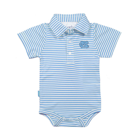 Infant Garb Carolina Blue/White North Carolina Tar Heels Carson Polo Bodysuit