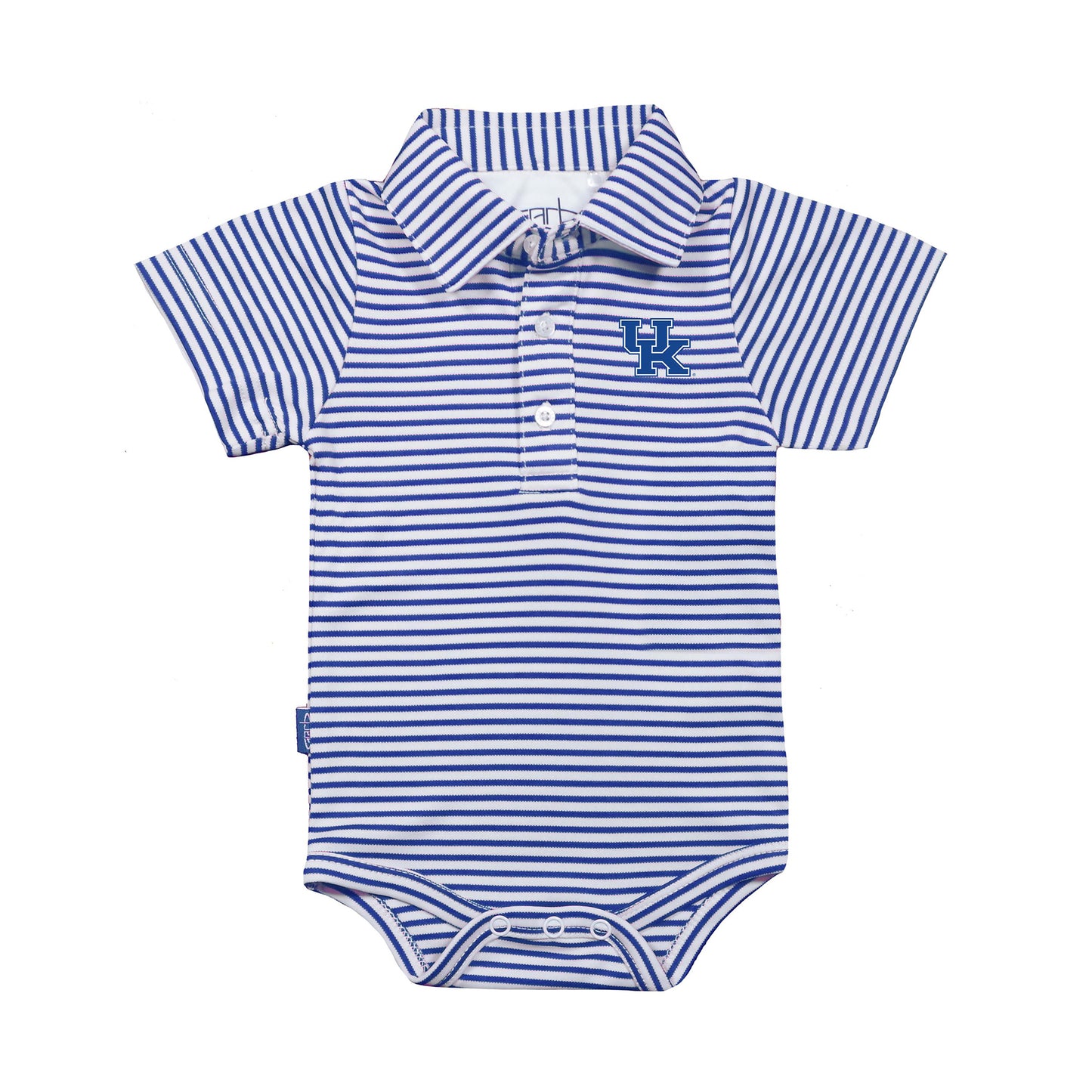 Infant Garb Royal/White Kentucky Wildcats Carson Polo Bodysuit