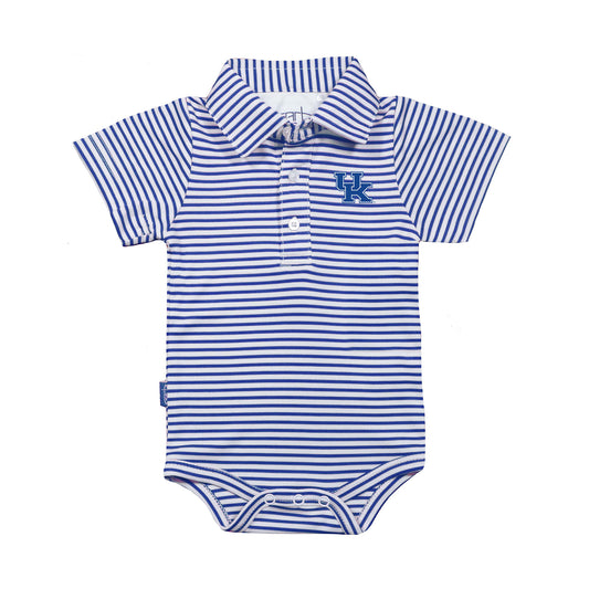 Infant Garb Royal/White Kentucky Wildcats Carson Polo Bodysuit