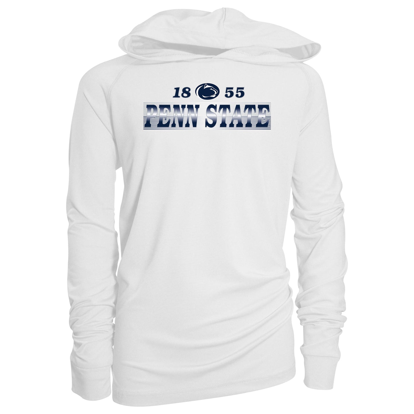 Youth Garb White Penn State Nittany Lions Marley Long Sleeve Raglan Hoodie Sunshirt