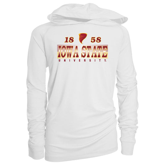 Youth Garb White Iowa State Cyclones Marley Long Sleeve Raglan Hoodie Sunshirt