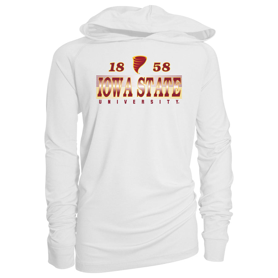 Youth Garb White Iowa State Cyclones Marley Long Sleeve Raglan Hoodie Sunshirt