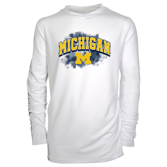 Youth Garb White Michigan Wolverines Jessie Long Sleeve Sunshirt