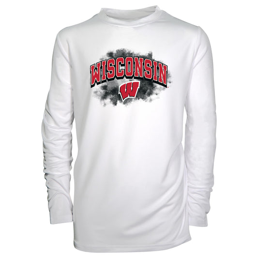 Youth Garb White Wisconsin Badgers Jessie Long Sleeve Sunshirt