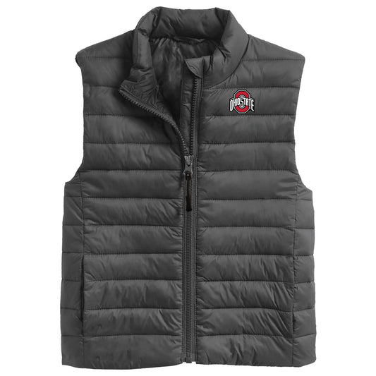 Toddler Garb Charcoal Ohio State Buckeyes Kai Full-Zip Vest