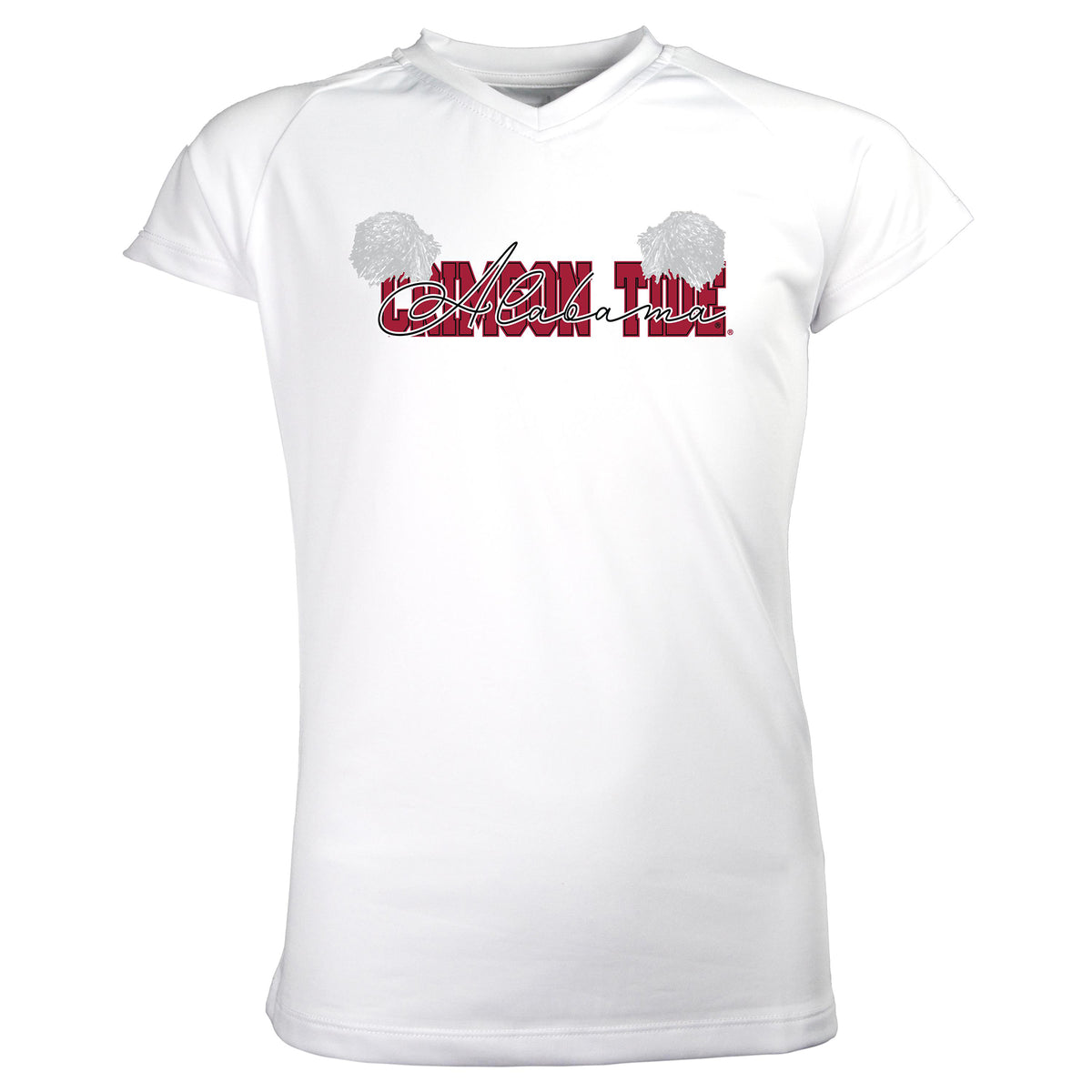 Girls Youth Garb White Alabama Crimson Tide Brittany V-Neck T-Shirt