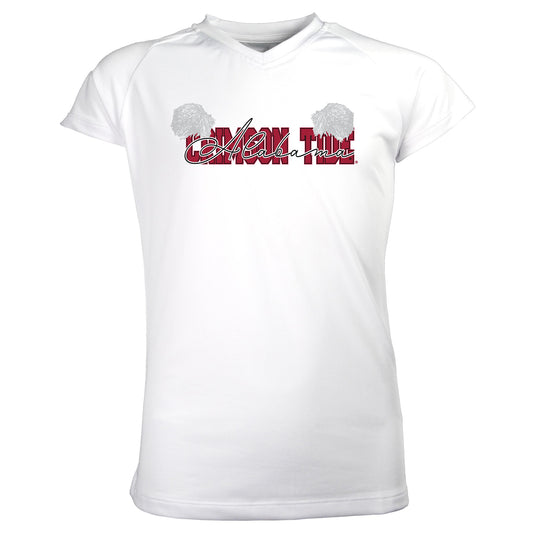 Girls Youth Garb White Alabama Crimson Tide Brittany V-Neck T-Shirt