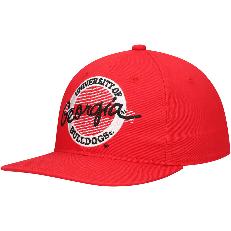 Unisex The Game Red Georgia Bulldogs Retro Circle ‘80s Throwback Snapback Hat