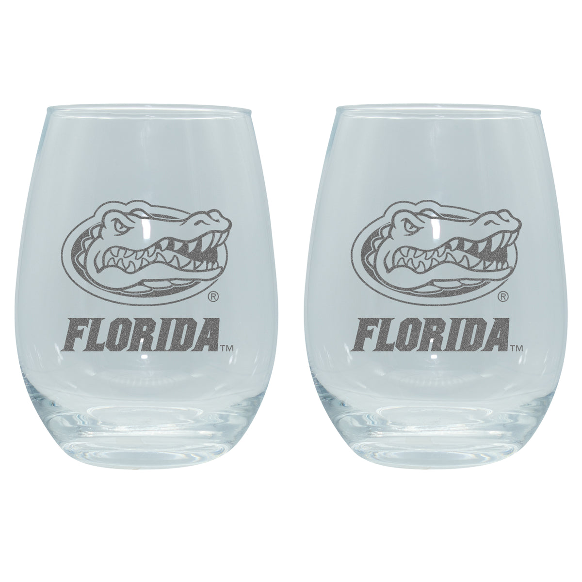 The Memory Company Florida Gators 2-Pack 15oz. Stemless Wine Glass Set