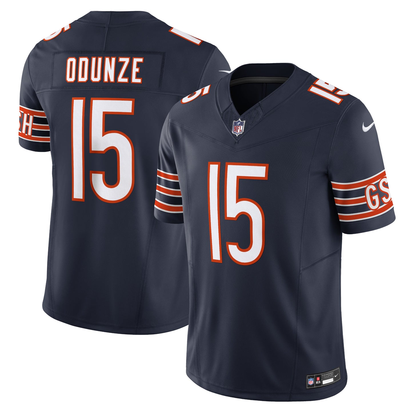 Men's Nike Rome Odunze Navy Chicago Bears Vapor F.U.S.E. Limited Jersey