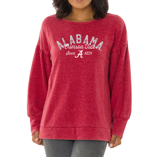 Women's Crimson Alabama Crimson Tide Brooklyn Pullover Sweatshirt