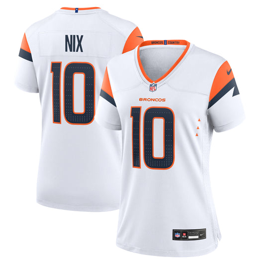 Women's Nike Bo Nix  White Denver Broncos Game Jersey