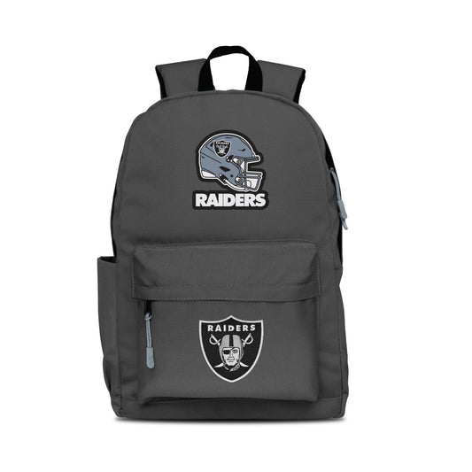MOJO Gray Las Vegas Raiders Two Logo Campus Backpack